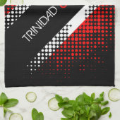 Linge De Cuisine Drapeau à motif de points de Trinité-et-Tobago ave (Plié)