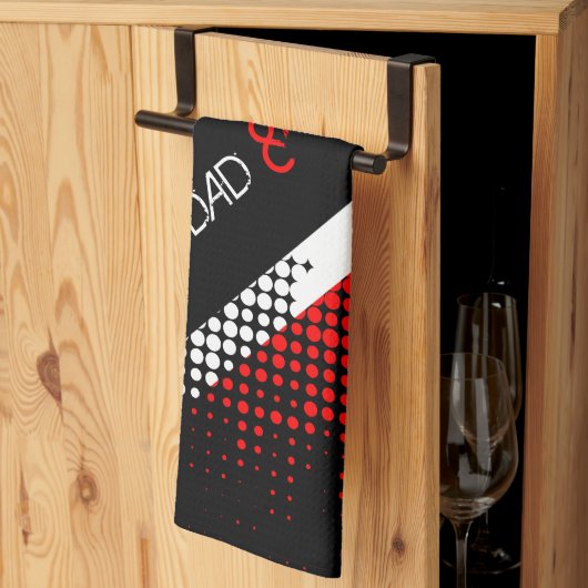 Linge De Cuisine Drapeau à motif de points de Trinité-et-Tobago ave (Pliage en tiers)