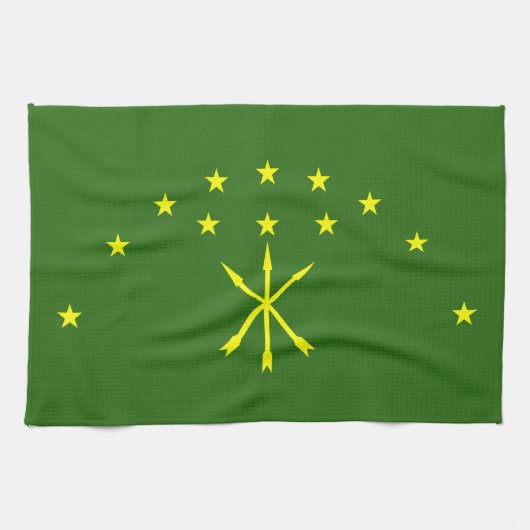 Linge De Cuisine Drapeau Adygea patriotique (Horizontal)