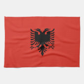 Linge De Cuisine Drapeau albanais (Horizontal)