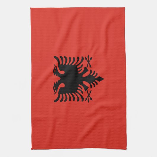 Linge De Cuisine Drapeau albanais (Vertical)