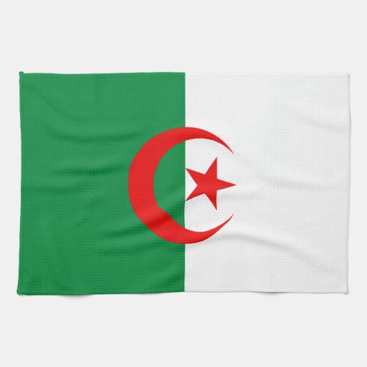 Linge De Cuisine drapeau algérien (Horizontal)