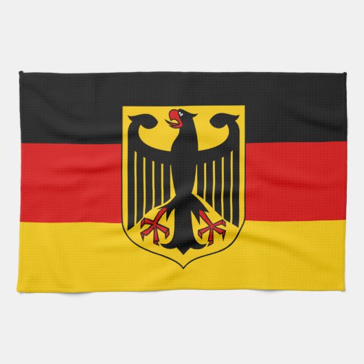 Linge De Cuisine Drapeau allemand & Armoiries, supporters de Deutsc (Horizontal)