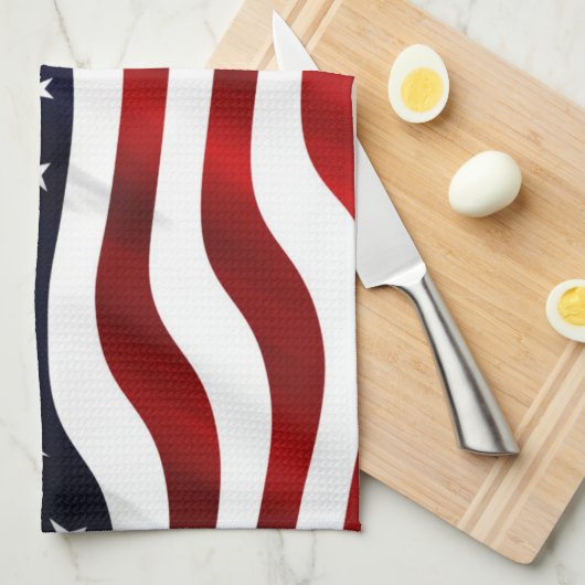 Linge De Cuisine Drapeau américain (Quart Plié)