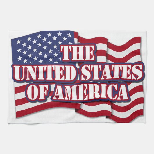 Linge De Cuisine Drapeau américain avec drapeau américain (Horizontal)