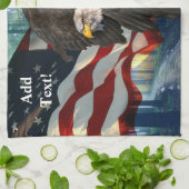 Linge De Cuisine Drapeau américain Bald Eagle (Plié)