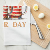 Linge De Cuisine Drapeau Américain Bière Joyeux Fête du Travail Da  (Quart Plié)