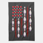 Linge De Cuisine Drapeau américain de Bowling (Vertical)