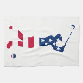 Linge De Cuisine Drapeau américain de golf (Horizontal)