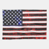 Linge De Cuisine Drapeau américain - Drapeau américain, cramponné (Horizontal)