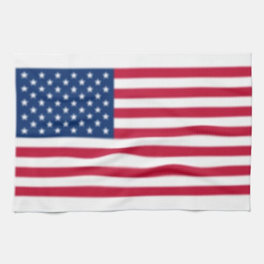 Linge De Cuisine Drapeau américain flou (Horizontal)