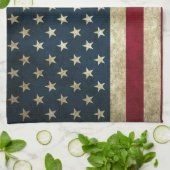 Linge De Cuisine Drapeau américain grunge (Plié)