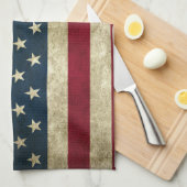 Linge De Cuisine Drapeau américain grunge (Quart Plié)