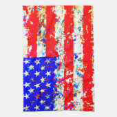 Linge De Cuisine Drapeau américain Grunge (Vertical)