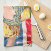 Linge De Cuisine Drapeau américain Lady Liberty Independence (Quart Plié)