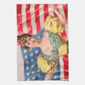 Linge De Cuisine Drapeau américain Lady Liberty Independence (Vertical)