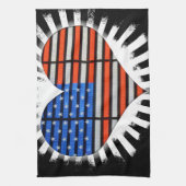 Linge De Cuisine Drapeau américain Patriot Heart (Vertical)
