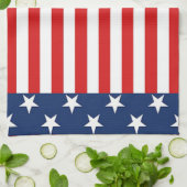 Linge De Cuisine Drapeau américain patriotique étoiles et rayures (Plié)