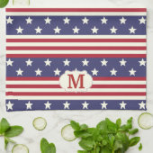 Linge De Cuisine Drapeau américain patriotique étoiles et rayures M (Plié)
