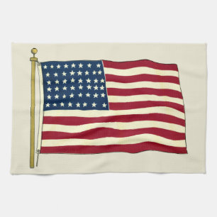 Linge De Cuisine Drapeau américain patriotique vintage, Quatre juil