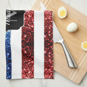 Linge De Cuisine Drapeau américain rouge bleu étincelles parties sc (Quart Plié)