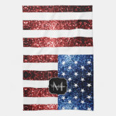 Linge De Cuisine Drapeau américain rouge bleu étincelles parties sc (Vertical)