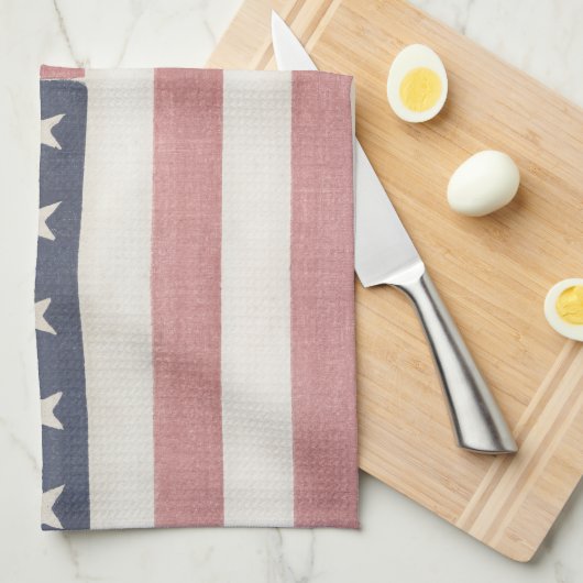 Linge De Cuisine Drapeau américain rustique Americana (Quart Plié)