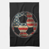 Linge De Cuisine Drapeau américain sur balle de football - Drapeau  (Vertical)