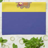 Linge De Cuisine drapeau andorran (Plié)