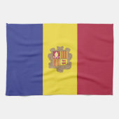 Linge De Cuisine drapeau andorran (Horizontal)