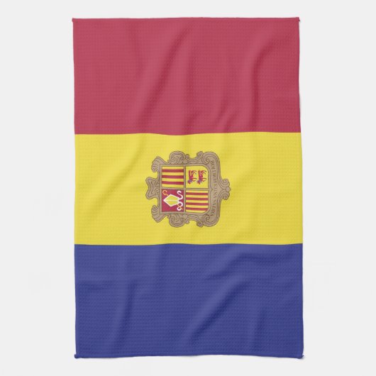 Linge De Cuisine drapeau andorran (Vertical)