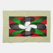 Linge De Cuisine Drapeau basque et croix (Horizontal)