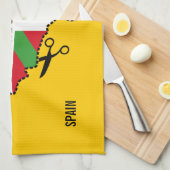 Linge De Cuisine Drapeau basque Ikurriña, indépendance du Pays basq (Quart Plié)
