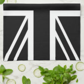 Linge De Cuisine Drapeau BLack & White Classic Union Jack British ( (Plié)