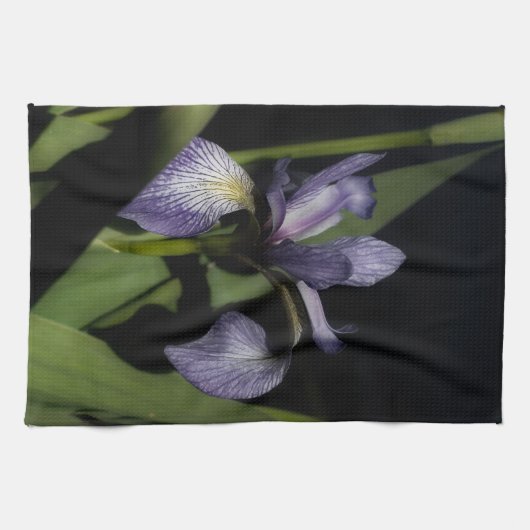Linge De Cuisine Drapeau bleu Iris Fleur (Horizontal)