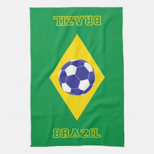 Linge De Cuisine Drapeau brésilien de football