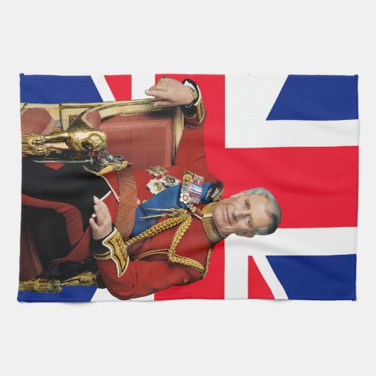Linge De Cuisine Drapeau britannique King Charles III (Horizontal)