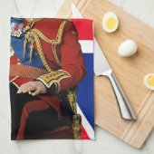 Linge De Cuisine Drapeau britannique King Charles III Salutation de (Quart Plié)