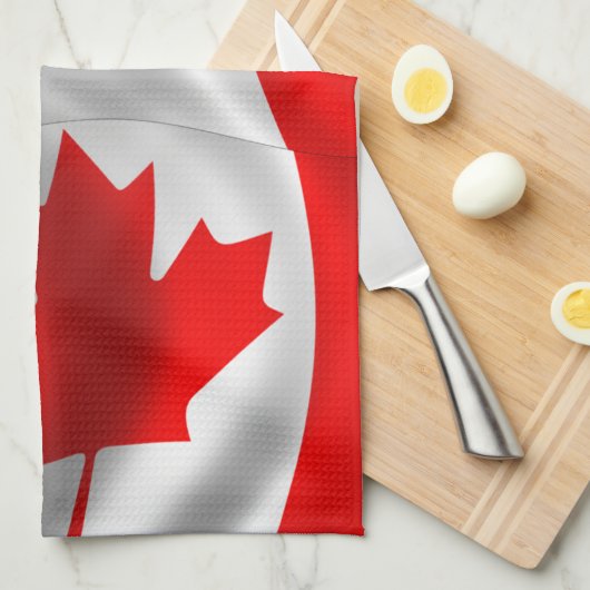 Linge De Cuisine Drapeau canadien (Quart Plié)