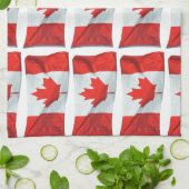 Linge De Cuisine Drapeau canadien Feuille d'érable Image patriotiqu (Plié)