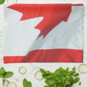Linge De Cuisine Drapeau canadien Feuille d'érable Image patriotiqu (Plié)