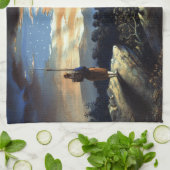 Linge De Cuisine Drapeau céleste américain dans le ciel, Guerre civ (Plié)