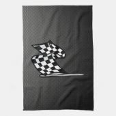 Linge De Cuisine Drapeau Checkered de sembler de fibre de carbone (Vertical)