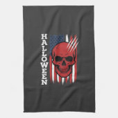 Linge De Cuisine Drapeau crâne Halloween Vector Design_1 (Vertical)