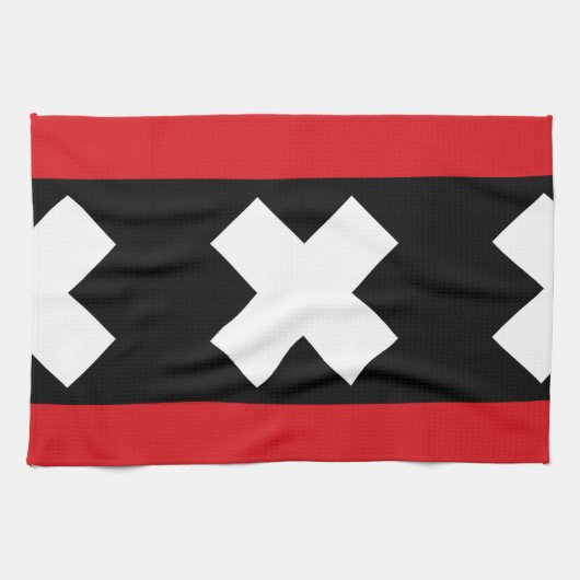 Linge De Cuisine Drapeau d'Amsterdam (Horizontal)