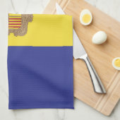 Linge De Cuisine drapeau d'Andorre (Quart Plié)