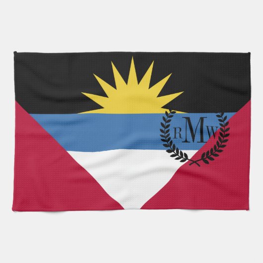 Linge De Cuisine Drapeau d'Antigua-et-Barbuda (Horizontal)