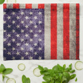 Linge De Cuisine Drapeau d'antiquité américain (Plié)