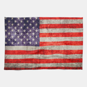 Linge De Cuisine Drapeau d'antiquité américain