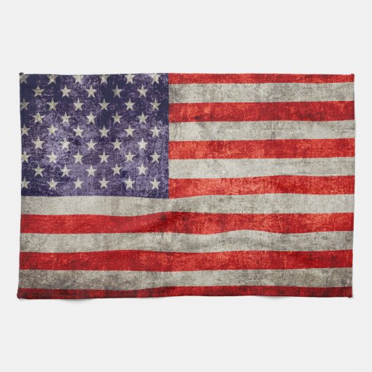 Linge De Cuisine Drapeau d'antiquité américain (Horizontal)